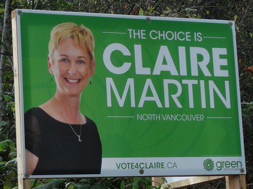 The Choice is Claire election sign